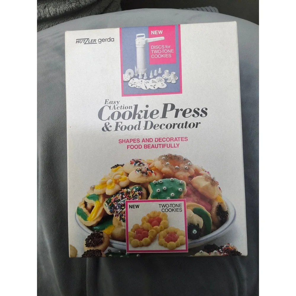 Hutzler Gerda Easy Action Cookie Press & Food Decorator set from 1989